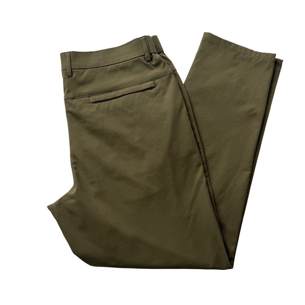 Jack Archer Jetsetter Pant Men 34x30 Olive Green Polyester Travel Chino RN166406